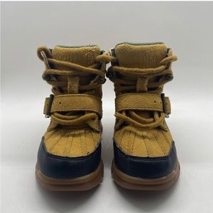 Polo Ralph Lauren 998793 Colbey Leather Cashew/Black Toddler Boots